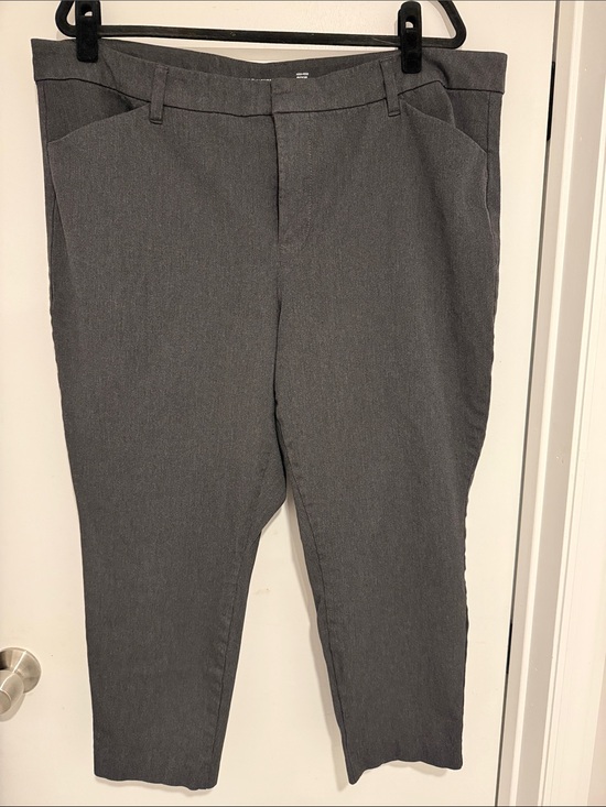 Old Navy Pants - Old Navy High Rise Pixie Heather Charcoal Skinny Dress Pants